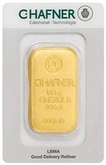 100g Gold Bar C. Hafner Cast