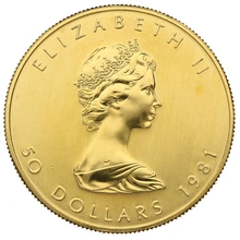 1981 Canadian Maple Leaf Gold Coin 1oz