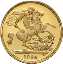 1994 Proof Gold Sovereign 3 Coin Set Boxed