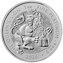 2026 Queen's Lion - Tudor Beasts 1oz Platinum Coin