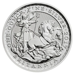 1997-2017 1oz Silver Britannia Coin 20th Anniversary Chariot Design