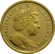 2009 Piedfort 1/10th (1/5oz) Isle of Man Angel Gold Coin