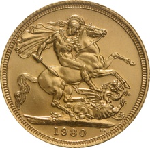 1980 Gold Sovereign - Elizabeth II Decimal Portrait