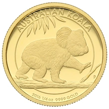 Australian Koala 2016 1/4oz Gold Proof coin Boxed