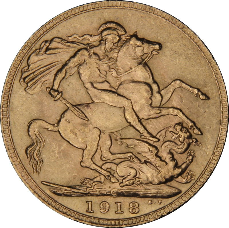 1918 Gold Sovereign Coin George V Canada NGC MS62