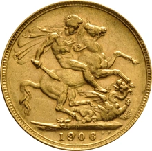 1906 Gold Sovereign Coin Edward VII Perth