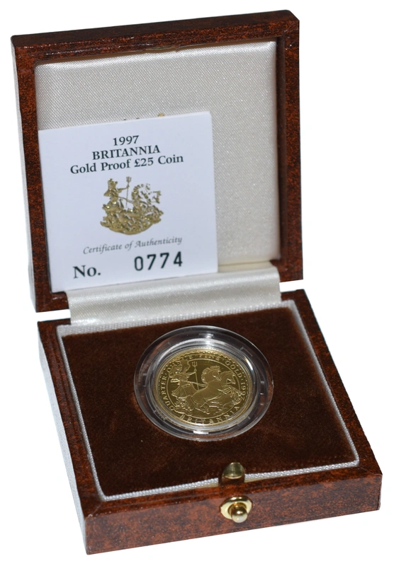 1997 Proof 1/4oz Gold Britannia Coin Boxed