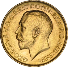 1918 Gold Sovereign Coin George V Canada NGC AU58