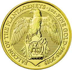 2019 1oz Falcon of the Plantagenets Gold Coin Queen's Beasts PCGS MS69