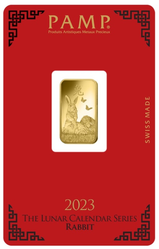 PAMP 2023 Year of the Rabbit 5g Gold Bar
