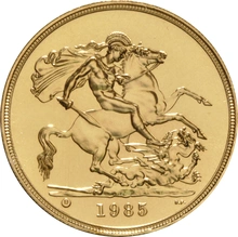 1985 Gold £5 Coin Brilliant Uncirculated Boxed