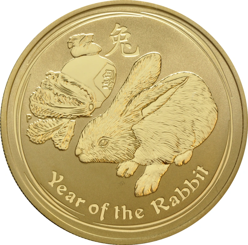 2011 Year of the Rabbit Gold Coin 1oz Perth Mint Australian Lunar Series
