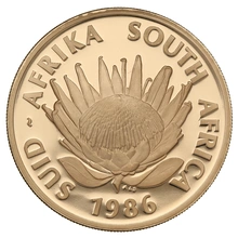 1986 Protea 1oz Proof Gold Coin