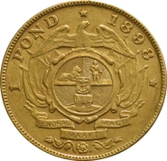 1898 1 Pond Gold Coin South Africa