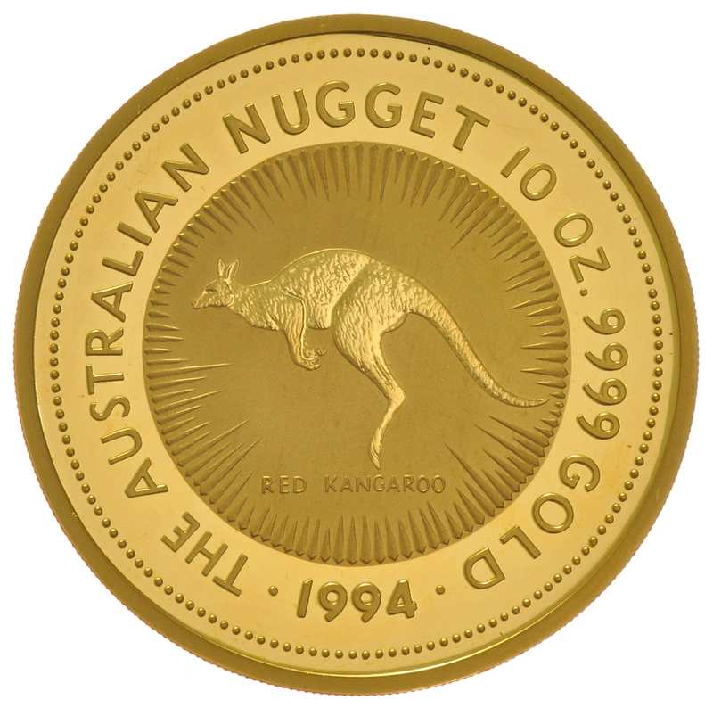 1994 10oz Australian Kangaroo Gold Nugget Coin