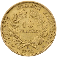 1850 French 10 Francs Gold Coin Ceres A