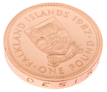 1987 Proof Gold 1 Pound Coin Falkland Islands Boxed