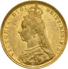 1888 Gold Sovereign Coin Queen Victoria Jubilee Head Sydney