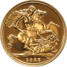 1985 Proof Gold Sovereign 4 Coin Set Boxed