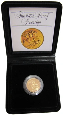 1982 Proof Gold Sovereign Boxed