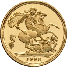 1996 Proof Gold Sovereign Boxed