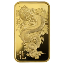 1oz Gold Bar 2024 Year of the Dragon PAMP