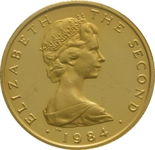 1984 Proof Isle of Man £1 Gold Coin Manx Town Series Castletown