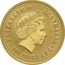 2000 Australian Kangaroo Gold Nugget Coin 1oz