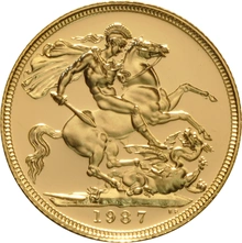 1987 Proof Gold Sovereign 3 Coin Set Boxed