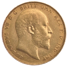 1909 Gold Sovereign Coin Edward VII Canada