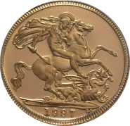 1997 Proof Gold Half Sovereign Elizabeth II Third Head