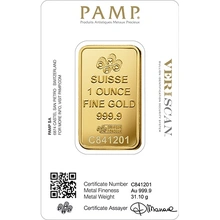 1oz Gold Bar Lady Fortuna Minted PAMP