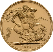 1983 Proof Gold Sovereign Coin Elizabeth II Decimal Head