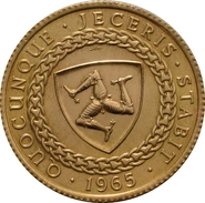 1965 Isle of Man Gold Sovereign Coin Bicentenary of the Revestment Act 22ct