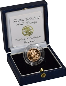1997 Proof Gold Half Sovereign Boxed