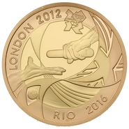 2012 Proof £2 Coin Gold Double Sovereign London Rio Olympic Handover Ceremony