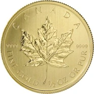 2013 1/2oz Canadian Maple Leaf Gold Coin