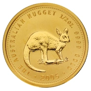 2006 1/2oz Australian Kangaroo Gold Nugget Coin