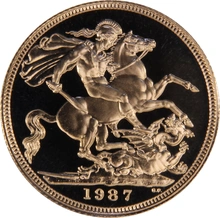 1987 Proof Gold Sovereign Boxed