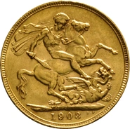 1903 Gold Sovereign Coin Edward VII Perth