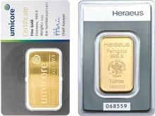 1oz Gold Bars Best Value (Brand New)