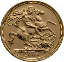 2004 Gold Half Sovereign Elizabeth II Fourth Head