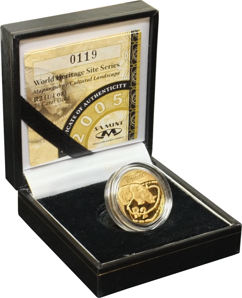 2005 1/4oz Natura Mapungubwe Gold Proof Coin Boxed