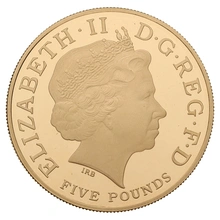 2010 Proof Gold £5 Coin Quintuple Sovereign Countdown to London Olympics Athletics