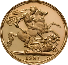 1981 Proof Gold Sovereign Coin Elizabeth II Decimal Head