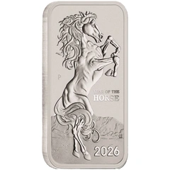 2026 Year of the Horse Perth Mint 1oz Lunar Horse Silver Rectangular Coin