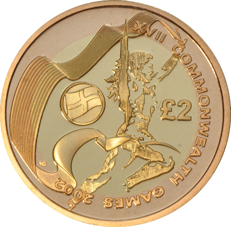 2002 Proof £2 Coin Gold Double Sovereign Commonwealth Games
