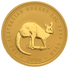 2006 Australian Kangaroo Gold Nugget Coin 1oz