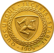 1965 £5 Proof Isle of Man Gold Coin Bicentenary of the Revestment Act 23.5ct