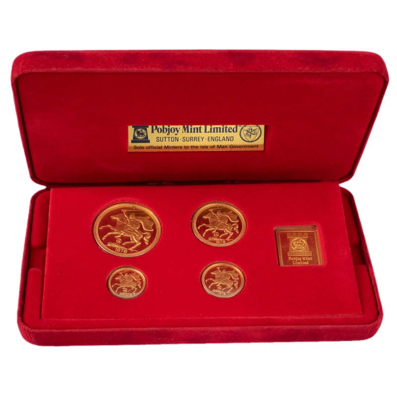 1979 Proof Isle of Man Gold Sovereign 4 Coin Set Boxed